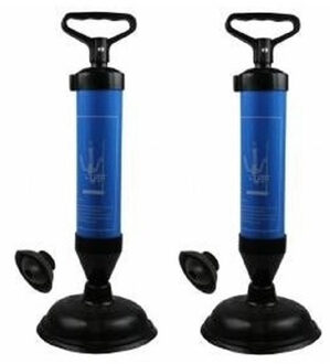 Ontstoppingspomp - 2x stuks - Gootsteen ontstoppings plopper - kunststof - schoonmaken - onderhoud