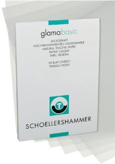 Ontwerpblok Schoellershammer A4 90-95gr transparant 50vel Zwart