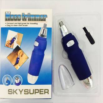 Ontwikkelen Elektrische Neus Tondeuse Oor Gezicht Trimmer Razor Removal Scheren Neus Gezicht Care Kit Voor Mannen en Vrouwen Blauw