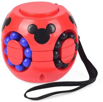 Ontwikkelen Intelligentie Hamburg Kubus Speelgoed Hamburg Stress Spin Vingertop Gyroscoop Intellectuele Decompressie Speelgoed Voor Xmas rood