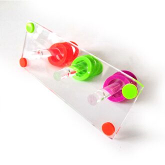 Ontwikkeling Kleur Aparte Educatief Intelligentie Vogel Ring Papegaai Speelgoed Set Thuis Funny Pet Kleine Acryl Interactieve Training