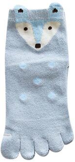 Ontworpen 1 Paar Kinderen Dier Teen Sokken Vijf Vinger Teen Sokken Katoen Ademend Polyester Lente Grappige Sokken #529 Grijs