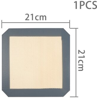 Onuobao Macaron Siliconen Bakken Mat Oven Pad Huishoudelijke Cookie Bean Rookwolken Zwarte Ronde Vierkante Non Stick Bakpan Oven Non stok 1stk-grijs-plein