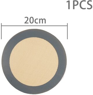 Onuobao Macaron Siliconen Bakken Mat Oven Pad Huishoudelijke Cookie Bean Rookwolken Zwarte Ronde Vierkante Non Stick Bakpan Oven Non stok 1stk-grijs-ronde