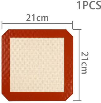 Onuobao Macaron Siliconen Bakken Mat Oven Pad Huishoudelijke Cookie Bean Rookwolken Zwarte Ronde Vierkante Non Stick Bakpan Oven Non stok 1stk-rood-plein
