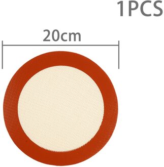 Onuobao Macaron Siliconen Bakken Mat Oven Pad Huishoudelijke Cookie Bean Rookwolken Zwarte Ronde Vierkante Non Stick Bakpan Oven Non stok 1stk-rood-ronde