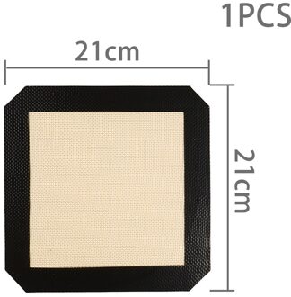 Onuobao Macaron Siliconen Bakken Mat Oven Pad Huishoudelijke Cookie Bean Rookwolken Zwarte Ronde Vierkante Non Stick Bakpan Oven Non stok 1stk-zwart-plein