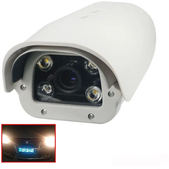 Onvif 5MP fixed lens Vehicles License Plate Recognition IP Camera LPR camera IR LED for speed under 120km/h