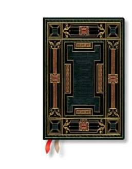 Onyx (Asterales) Mini 12-Month Day-At-A-Time Hardback Dayplanner 2025 (Elastic Band Closure) - Paperblanks