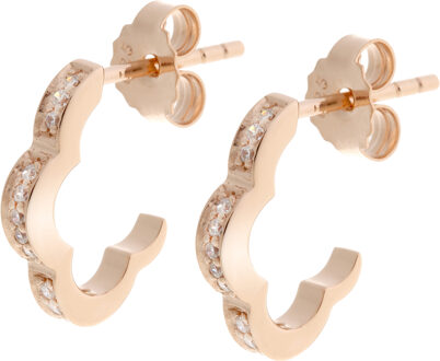 'Onyx' Dames 925 Sterling Zilveren Oorbellen - Roze ZO-7127/RG Rosé - One Size