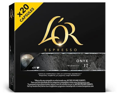 ONYX L 'or, 20 NESPRESSO compatible aluminium capsules