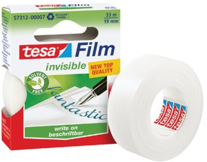 Onzichtbaar plakband Tesa film 19mmx33m Wit