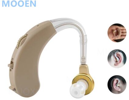 Onzichtbare Digitale Gehoorapparaat Oplaadbare Hoortoestellen Mini Oor Aid Power Sound Versterker Voor Ouderen Hoortoestel links oor