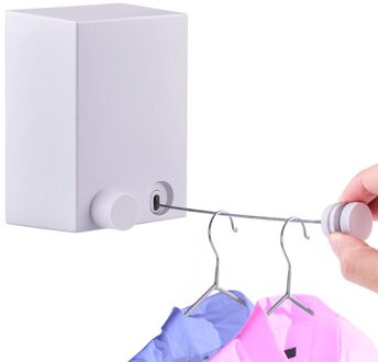 Onzichtbare Waslijn Wandmontage Droger Lijn Staal Touw Droogrek Voor Kleding Intrekbare Waslijn Wasserij Droger Gereedschap Two-lijn