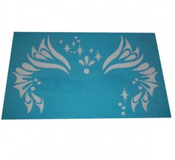 Oog schmink sjabloon met strepen en sterren - carnaval - voor spons of kwast