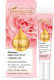 Oogcrème Bielenda Royal Rose Elixir Anti-Wrinkle Lifting Cream Under Eyes And Around Lips 15 ml