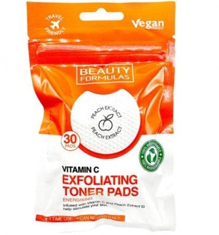 Oogmasker Beauty Formulas Vitamin C Exfoliating Toner Pads 30 st