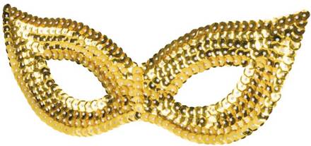 Oogmasker pailletten goud kat Goud - Brons