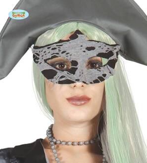 Oogmasker Zombie Piraat Zwart, Zilver - Grijs