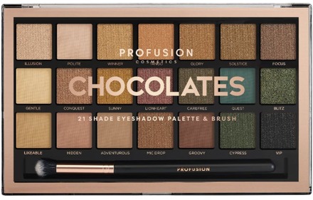 Oogschaduw Profusion 21 Eyeshadow palettes Chocolates 245 g
