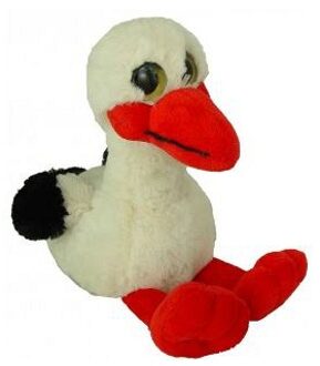 Ooievaar knuffel van 18 cm - Vogel knuffels Multikleur