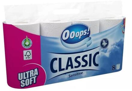 Ooops! Toiletpapier Sensitive 8 rol wit