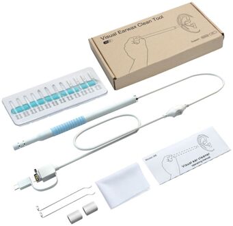 Oor Schoonmaken Endoscoop 3-In-1 Usb Visuele Oor Lepel 5.5Mm Mini Camera 6 Verlichting Led Verlichting earpick Verwijderen Ear Wax Tool Set