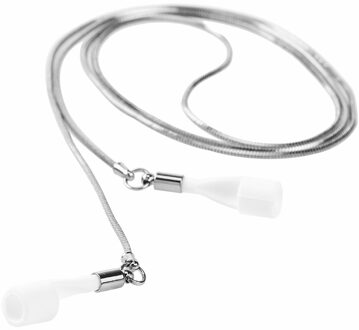 Oorbel Draadloze Bluetooth Oortelefoon Houder Metalen Anti-Verlies Ketting Voor Airpods Strap Compatibel Strap Compatibel zilver