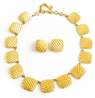 Oorbel ketting sieraden set Givenchy Pre-owned , Yellow , Dames - ONE Size