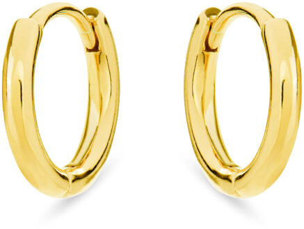 oorbellen, 925 sterling zilveren edum met 18 karaat geelgouden afwerking