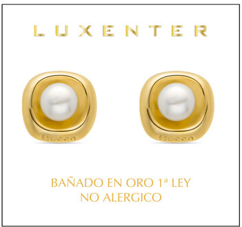 oorbellen afgewerkt in 18K geel goud - Fusah Wit