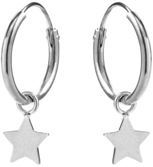 oorbellen, essentieel in 925 sterling zilver met gerhodineerde afwerking - One Size