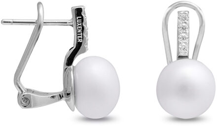 Oorbellen Herisus Zilver Wit