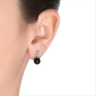 oorbellen, metaallegering en gerhodineerd onyx coleki Veelkleurig - One Size