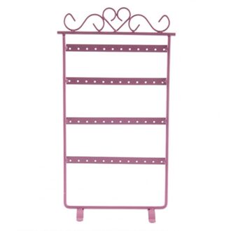 Oorbellen Opknoping Rack Stevige Stabiele Metalen Delicate Sieraden Display Stand Voor Thuis Roze