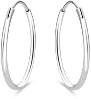 oorbellen, van 925 sterling zilver met gerhodineerde afwerking