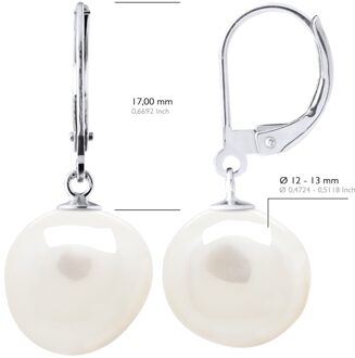 Oorbellen Wit Goud - Echte Cultuurversie Zoetwaterperlen Barok 12-13 mm