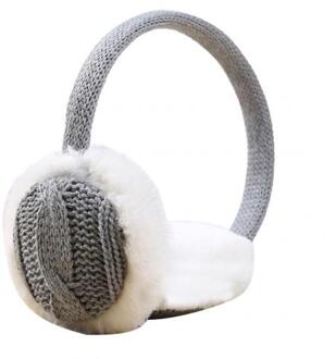 Oorbeschermers Vrouwen Winter Warm Pluche Gebreide Oorkap Oor Warmer Accessoire Meisje Bont Winter Oor Warmer Oorbeschermers Hoofdband grijs