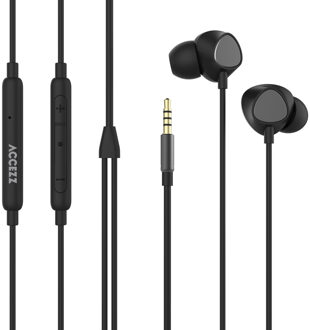 Oordopjes - Bedrade oordopjes - AUX / 3,5 mm Jack aansluiting Oordopjes Zwart