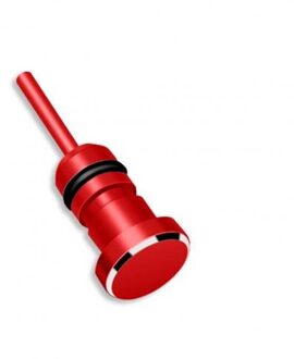 Oortelefoon Stof Plug 3.5Mm Aux Jack Interface Connector Anti Stof Plug Card Removal Pin Voor Iphone Pc Laptop Oortelefoon stof Plug Rood