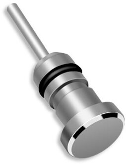 Oortelefoon Stof Plug Aux 3.5Mm Jack Interface Anti Mobiele Telefoon Kaart Halen Kaart Pin Voor Apple Iphone Plus Pc laptop grijs