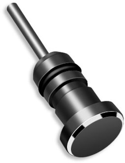 Oortelefoon Stof Plug Aux 3.5Mm Jack Interface Anti Mobiele Telefoon Kaart Halen Kaart Pin Voor Apple Iphone Plus Pc laptop zwart