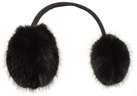 Oorwarmers van imitatiebont (Zwart) - One Size