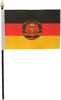 Oost Duitsland mini vlaggetje op stok 10 x 15 cm
