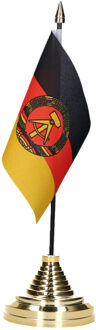 Oost Duitsland tafelvlaggetje 10 x 15 cm met standaard