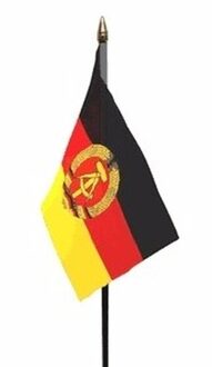 Oost Duitsland vlaggetje met stokje Multi