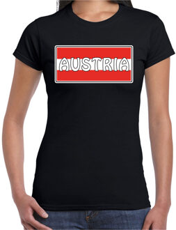 Oostenrijk / Austria landen t-shirt zwart dames M