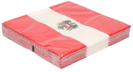 Oostenrijkse vlag servetten 20 stuks