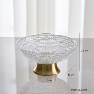 Oosterse Gerechten Luxe Borden Slaapkamer Woonkamer Fruitschaal Keuken Serveren Gerechten Fruitschaal Arabische Home Decor Lade transparant-klein