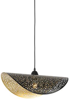 Oosterse hanglamp zwart met goud 50 cm - Japke